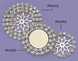 PA50C: Triple Row Crystal Enhancer in Silver or Gold