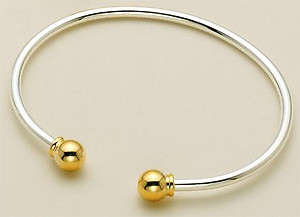 BR100TD: Versatile Designer Bangle Bead Bracelet (Shown w/ Beads)