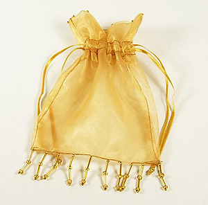 BXP034: Beaded Organza Pouch in Three Colors