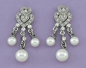 EA445: Crystal & Pearl Earrings