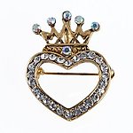 PA603: Elegant Crystal Heart and Crown