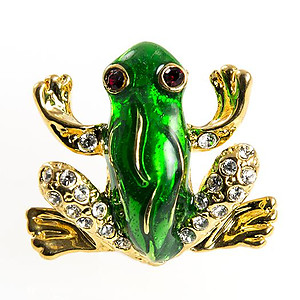 PA649: Emerald Green Frog PIn