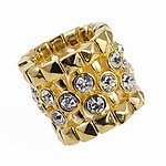 RA150: Golden Austrian Crystal  Ring
