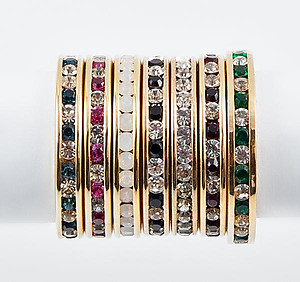 RA53: Eternity Band Colored CZ Ring (Available in Pink, Red, Green, Blue)