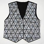VE77: Silver Triangles Sequin Vest