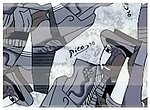 SS14BK: Black & White Picasso Scarf