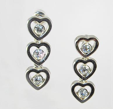 Rancho Trading Company Ea497 Tiffany Style Heart Earrings Click To See Larger Image