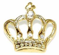 CH06GR: Gold No 1 Sales Crown Charm