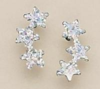 EA01: Silver Star Dust Earrings (Dozen Count)