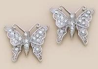 EA338S: Austrian Crystal Butterfly Post Earrings