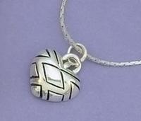 NA430: Brightonesque Silver Heart Necklace with Chain