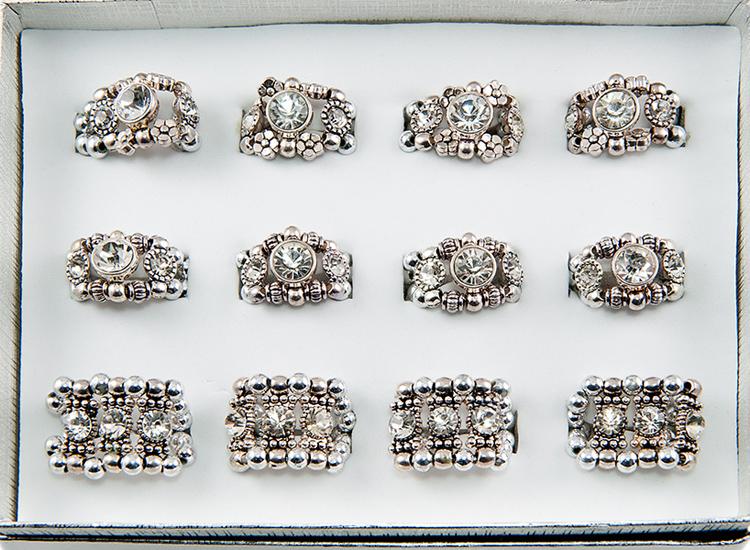 RA129: Silver Stretch Ring Assortment
