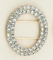 PA51B: Oval Double Row Swarovski Crystal Consultant Enhancer
