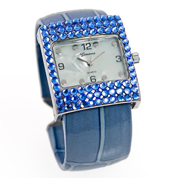 WA153: Blue Watch with Austrian Crystals