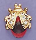 TA223: Red Crystal Lady Bug Tac
