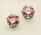 EA110PKS: Pink CZ Sterling Silver Post Earrings with Gift Box