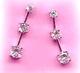 NC10: CZ Rhodium Earrings