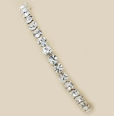 BR124C: Clear Austrian Crystal Stretch Bracelet