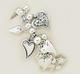 BR148: Silver Heart Charm Stretch Bracelet