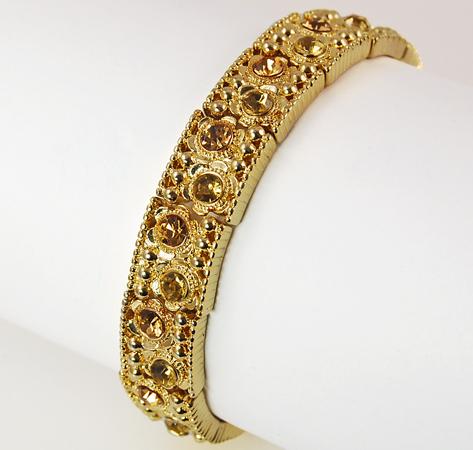 BR171: Gold Topaz Bracelet