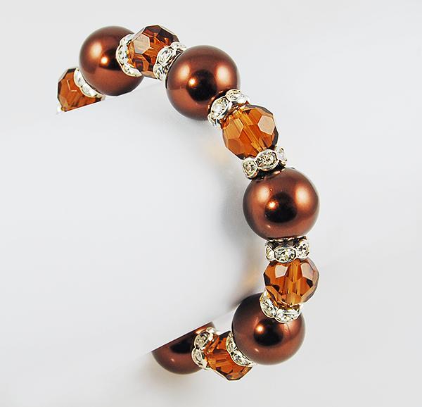 BR206: Brown Pearl Bracelet