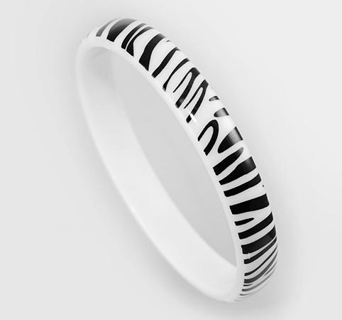 BR217: Zebra Bangle Bracelet
