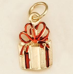 CH188: Gift Box Charm in Silver or Gold