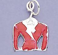 CH93: Red Jacket Charm in Silver