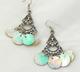 CL02: Shell & Crystal Chandelier Earrings, 4 pr package, assorted colors