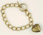 CL35: Antique Gold Heart Bracelet