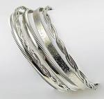 CL70: Assorted Silver Bangle Bracelets