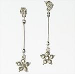 CL82: Silver Dangle Star Earrings