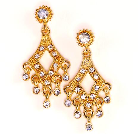 EA463: Delicate Gold Chandelier Earrings