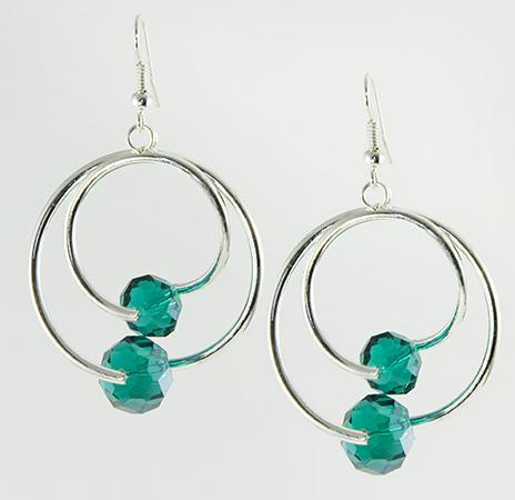 EA524A: Aqua Inifinity Earrings