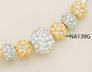 NA139G: Gold & Clear Crystal Fireball