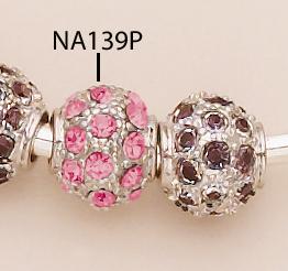 NA139P: Pink Crystal & Silver Fireball