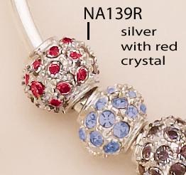 NA139R: Red Crystal & Silver Fireball