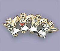 PA382: 2-Tone 4 Angels Pin