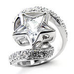 RA109: CZ Crystal Star Ring