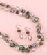 SNT198: Jewel-Tone Blue Crystalite Necklace & Earring Set