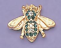 TA40G: Green & Clear Crystal Bee Tac