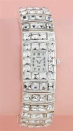 WA50: Crystal Cuff / Bangle Wrist Watch