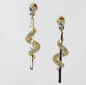EA496: Tiffany Style Earrings in Gold