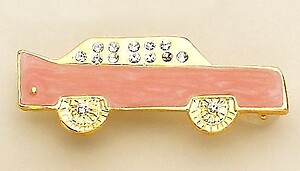 PA138: Pink Caddy Cadillac Car Pin or Tack