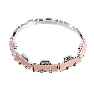 BR161: Pink Car Bracelet Stretch