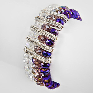 BR262: Austrian Crystal 3 Strand Bracelet