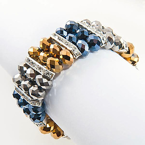 BR262: Austrian Crystal 3 Strand Bracelet