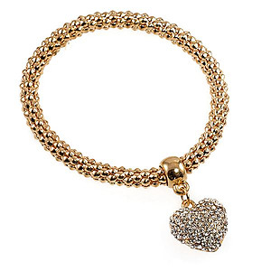 BR329: Yurmanesque Heart Stretch Bracelet