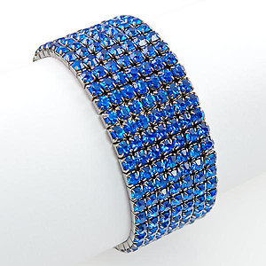 BR343: Dark Sapphire Tennis Bracelet