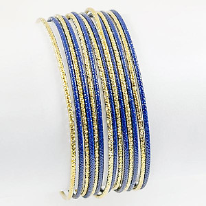 BR347: Sapphire and Gold Bangles